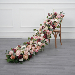 Guirlande de fleurs roses en gros de haute qualité pour centre de table, chemin de table et entrée de mariage - Product Image 2