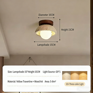 Lámpara Colgante Japonesa Wabi Sabi, Minimalista para Dormitorio/Mesita de Noche/Diseño de Casa de Huéspedes/Iluminación Vintage para Isla de Cocina/Restaurante Nórdico/Pasillo - Product Image 3