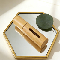 Flacon roll-on en bambou écologique avec fenêtre en verre pour huiles essentielles et parfums – Emballage à roulettes très demandé