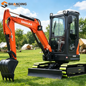 Envío Gratis: Mini Excavadora SHANDING de 3.5 Toneladas, EURO 5, Motor Kubota, Excavadora de Orugas de 2 y 1 Tonelada, Mini Excavadoras Pequeñas para Granja - Product Image 1