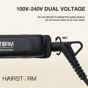 المهنية حديد مسطح جهاز فرد شعر من التيتانيوم مع قابل للتعديل درجة الحرارة عالية الحرارة 450 درجة الأسود والأخضر - Product Image 4