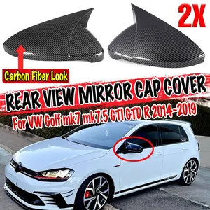 Cubierta Decorativa para Espejo Retrovisor Lateral de Coche, Compatible con Volkswagen VW Golf Mk7 Mk7.5 GTI GTD R 2014-2019 - Product Image 1