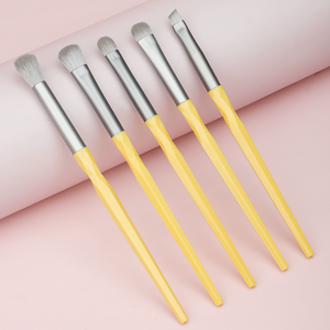 5-delige <span class=keywords><strong>set</strong></span> ruitvormige synthetische vezel oogmake-up kwasten met plastic handvat, oogschaduw- en eyeliner detailkwasten, draagbaar beauty tool - Product Image 6