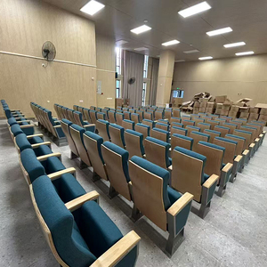 Vente en gros de sièges d'auditorium de théâtre empilables bon marché en métal chaises de rangée de salle de conférence chaises d'église - Product Image 5