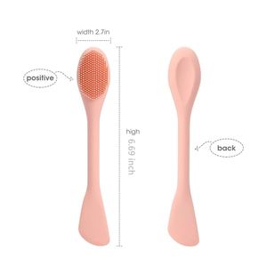 Brosse à masque facial en silicone souple double face, plusieurs couleurs disponibles, brosses de nettoyage pour masques faciaux, vente chaude - Product Image 2