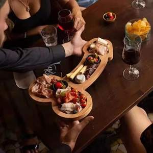 Planche Apéritive en Bambou, <span class=keywords><strong>Plateau</strong></span> à <span class=keywords><strong>Fromage</strong></span>, Planche de Service Vin et Viande, Couverts Humoristiques pour Cuisine, Cadeau Unique pour Femme - Product Image 6