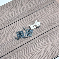 Dalles de terrasse en composite WPC à grain de bois 3D en relief, antidérapantes, imperméables et anti-UV, écologiques, pour bricolage (vente en gros)