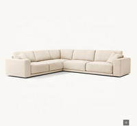 Canapé simple et moderne en tissu Mobilier de salon Villa Club Homestay Hôtel Combinaison libre Canapé modulaire en forme de L sur mesure