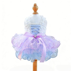 Jupe tutu pour chien, robe bouffante de princesse, couleur unie, polyester, design mignon, à porter en toutes saisons - Product Image 5