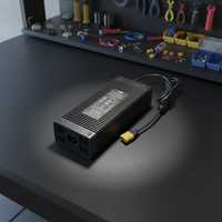 Chargeur de batterie écologique certifié LYD Custom ETL KC KCC 1000W 12.6V40A pour voiturette de golf, ports DC/AC, adaptateurs OTP EU/US/UK/JP