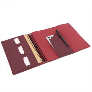 Foldable Travelers Notebook Cover <b>Refillable</b> Leather Journal Holder Card Slots Pocket <b>Pen</b> Holder - Product Image 1