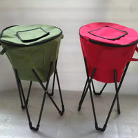 Draagbare moderne outdoor camping picknick party thermische koeler met 5L geïsoleerde ijsbak, verwijderbare opvouwbare PP ijszak voor wijn