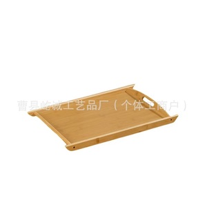 Bandeja de servir de bambú con doble asa, bandeja de madera para exhibir té, comida para barbacoa al aire libre - Product Image 4