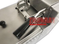 Friteuse électrique commerciale automatique à levage de plateau, en acier inoxydable, contrôle numérique, 1600W, grande capacité 19L