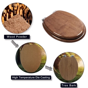 Siège de toilette rond en bois moulé sur mesure Bofan Modern 17 pouces avec fonction de dégagement rapide <span class=keywords><strong>et</strong></span> anti-bactérien - Product Image 5