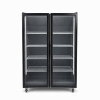 Réfrigérateur commercial à porte vitrée triple ou double sur mesure pour boissons, vitrine réfrigérée pour bières et vins pour bars, clubs et pubs
