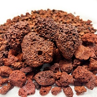 Pierre de lave rouge naturelle, plusieurs tailles disponibles, pierre volcanique poreuse pour aquarium, aménagement paysager