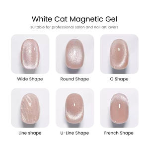 UR SUGAR Vernis à ongles en gel magnétique <span class=keywords><strong>effet</strong></span> galactique pour chat <span class=keywords><strong>blanc</strong></span> super brillant Vernis à ongles en céramique clair de lune Gel pour yeux de chat - Product Image 6