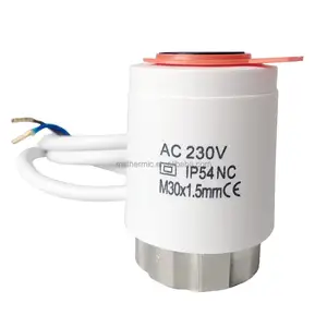 Sistema de calefacción de suelo Msthermic radiador normalmente cerrado cabeza de válvula alambre actuador térmico eléctrico 230V M30 * 1,5