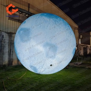 บอลลูนเป่าลมขนาดใหญ่รูปโลก ดวงจันทร์ และดาวเคราะห์ พร้อมไฟ LED - Product Image 4