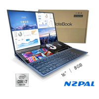 Portátil de Doble Pantalla Delgado y de Larga Duración, Modelo 2025, 16" + 14", Táctil, WiFi 7, 50H de Autonomía, para Estaciones de Trabajo Móviles