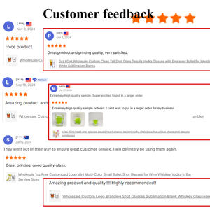 חם מכירה אישית משקפי שוט מותאם אישית כוסות זכוכית צילום מותאם אישית גביע - Product Image 5