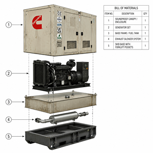 Groupe électrogène diesel silencieux Cummins Weichai 60 kVA triphasé avec option ATS, insonorisé, refroidi par eau, pour l'Afrique - Product Image 5