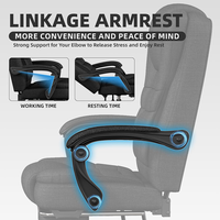 Chaise de jeu personnalisée en usine, inclinable, durable, avec repose-pieds et accoudoirs réglables pour la configuration de bureau à domicile