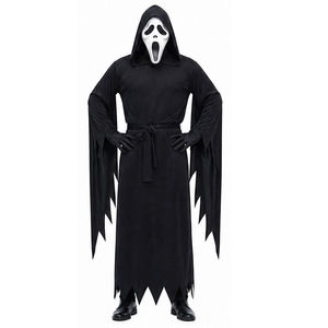 Disfraz Clásico de <span class=keywords><strong>Ghostface</strong></span> para Niños, Unisex, para Halloween, Película de Terror, Túnica Negra con Capucha y Máscara, para Fiestas de Carnaval - Product Image 5