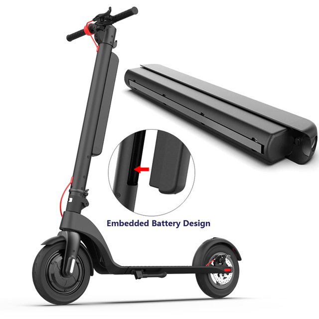 X8 45Km Max Range Waterproof Fat 2 Wheel 10 Inches 250W 10Ah Battery Powerful Adult Scouter Suspension Folding Electric Scooters