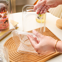 Boîte d'emballage en plastique transparente en PET épais de 2 pouces, pliable, pour mousse, tiramisu, gâteau