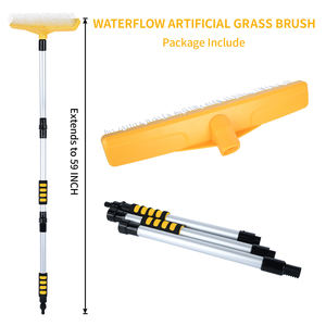 Vertak <span class=keywords><strong>brosse</strong></span> <span class=keywords><strong>de</strong></span> nettoyage <span class=keywords><strong>de</strong></span> jardin multifonction, flux d'eau, <span class=keywords><strong>balai</strong></span> <span class=keywords><strong>de</strong></span> jardin, poignée télescopique, tapis, râteau à gazon artificiel - Product Image 6