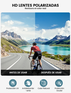 Lamicall BCPE02 サイクリングスポーツサングラス 男女兼用 TAC偏光レンズ 調整可能ノーズブリッジ UV400保護メガネ アウトドア - Product Image 3