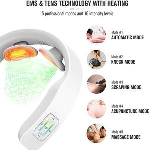Masajeador Eléctrico Portátil para el Cuello con Calor, Diseño Inalámbrico y Recargable, <span class=keywords><strong>Mini</strong></span> Masajeador Electrónico de Pulsos - Product Image 3