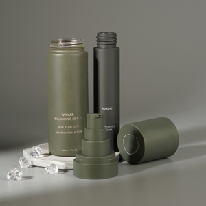 Wholesale Luxury High-end Glass Pump Bottle 30ml 50ml 15ml Cylinder Unique Refill Glass Airless Bottle for face cream Lotion oil