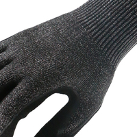 Gants de travail anti-coupure MaxiPact à double revêtement, résistance de niveau 4, industriels, sableux, niveau D, sécurité, anti-coupure, noirs, en nitrile