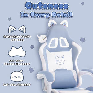 <span class=keywords><strong>Chaise</strong></span> de jeu avec repose-pieds pour les joueurs et les amateurs d'esports <span class=keywords><strong>Coussin</strong></span> confortable pour une expérience de jeu améliorée - Product Image 3