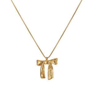 จี้รูปโบว์สแตนเลสสตีลสุดหรูหราทันสมัย สร้อยคออเนกประสงค์ที่มีเอกลักษณ์เฉพาะตัวสำหรับทุกโอกาส - Product Image 5