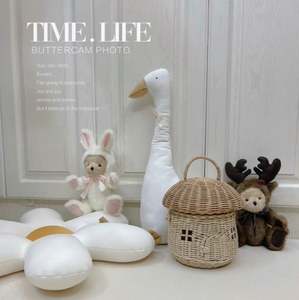 Cesta de mimbre con forma de Casa de setas, bonita cesta de almacenamiento para casa de muñecas, juguetes para niños, bolsa de mimbre nórdica para habitación de niños - Product Image 5