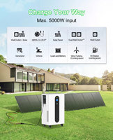 Onduleur et batterie tout-en-un 5KWH 15KWH Onduleur solaire intégré 5KW AC 220V 5000W Centrale électrique portable Générateur domestique LiPO4