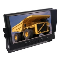 Moniteur LCD TFT universel 1080P AHD 9 pouces pour bureau, angle d'affichage réglable, aide à la marche arrière, entrée A/V 2 canaux, CarPlay pour camion
