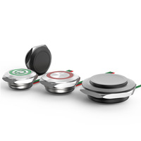 Interrupteur à bouton-poussoir court étanche en acier inoxydable 12/16/19/22mm LED à réinitialisation automatique Mini interrupteur à bouton marche/arrêt