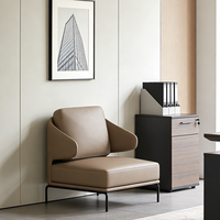 Ensemble de canapés de bureau en cuir au design moderne, fourni par l'usine