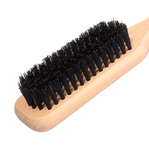 <span class=keywords><strong>Brosse</strong></span> à <span class=keywords><strong>barbe</strong></span> pour homme avec logo personnalisé, écologique, en bambou, manche en bois de hêtre naturel, poils de sanglier doux pour le peignage des poils du visage - Product Image 4