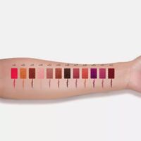 Kit de Labios 2 en 1 de Doble Punta con Etiqueta Privada al por Mayor, Tubo con Diamantes de Imitación, Delineador de Labios Mineral Mate, Lápiz Labial Líquido Impermeable y Antiadherente