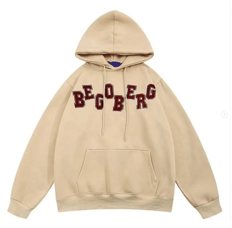 Şönil logo hoodie % 100% pamuk 400g 14oz fransız terry hoodie ile havlu kadınlar üzerinde dikişli