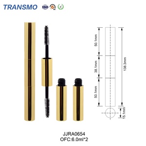 Matte Gold Lid Empty <b>Mascara</b> Tubes Dual Gold <b>Mascara</b> Container 6ml Capacity with Screw Cap for Cosmetics - Product Image 2