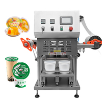 Machine de scellage thermique double tasse de bureau pour emballage de yaourt, pouding et condiments en gobelets plastiques – Approvisionnement direct usine