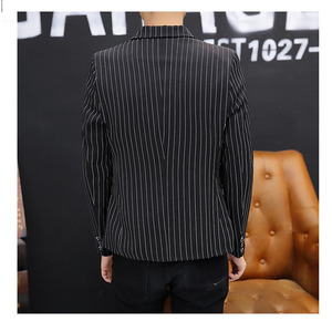 Giacca da uomo autunno giacca da uomo a righe con colletto con risvolto sottile Casual giacca sottile <span class=keywords><strong>per</strong></span> uomo - Product Image 3