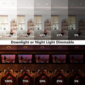 Trong nhà 4/6inch 9W/12W + 3W 5cct điều chỉnh potlight LED recessed ánh sáng với đèn ngủ - Product Image 6